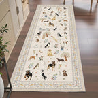 Beige Hallway Runner Rug 2x5 for Bedroom Kitchen | Ultra-Thin;Boho Style;Non - Image 4