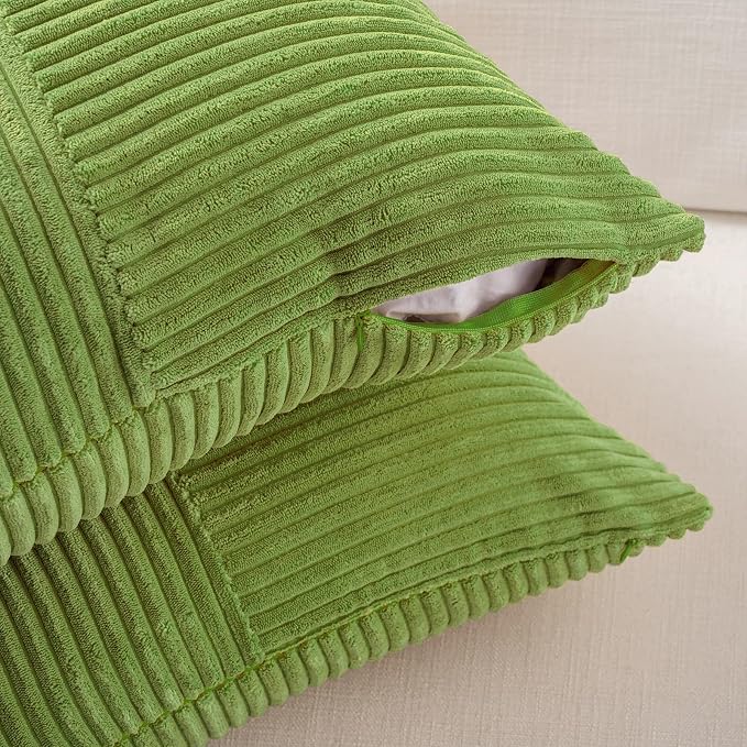 Fancy Homi Set of 2 Lime Green Samll Decorative Throw Pillow Covers 14x14 Inch - Image 4