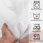Simplebrand White Short Sheer Curtains 45 Inch Length - Image 7