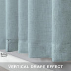 Aqua Curtains 108 Inches Long for Kids Room 2 Panels Set Back Tab Pocket Drapes - Image 7
