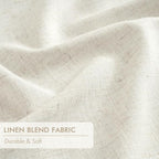 MIULEE Natural Pinch Pleated 100% Blackout Linen Curtains 40x94 Inches | Room - Image 6