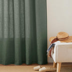 RYB HOME Sheer Curtains 102 inches, Extra Long Floor to Ceiling Curtains | Half - Image 6