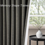 Dark Grey 100% Blackout 132 Inch Long Curtains - Image 5
