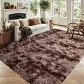 4x6 Tie-Dyed Brown Fluffy Soft Area Rug Non-Slip by ModernHomeDecor
