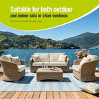 8Pcs Outdoor Cushion Covers, Stretch Patio Furniture Couch Chair Slipcovers | - Image 7