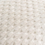 Set of 4 Grey White Taupe Decorative Throw Pillow Covers 26x26 Inch Corduroy - Image 7