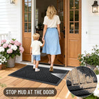 OLANLY Front Door Mat Outside Entrance 71x47, Waterproof Heavy-Duty Doormat | - Image 7