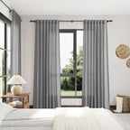 Extra Long Dark Grey Linen Curtains 2 Panels 102 Inches Long - Image 7