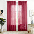 SpaceDresser Check Sheer Curtains 96 Inches Long by SpaceDresser