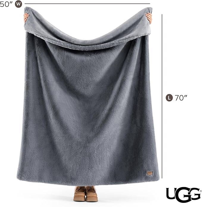UGG Euphoria Throw Blanket, Plush Faux Fur Blanket, Ultra Plush, OEKO-TEX - Image 8