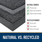 OLANLY Front Door Mat Outside 71x23, All-Season Heavy-Duty Rubber Doormat | Grey - Image 4