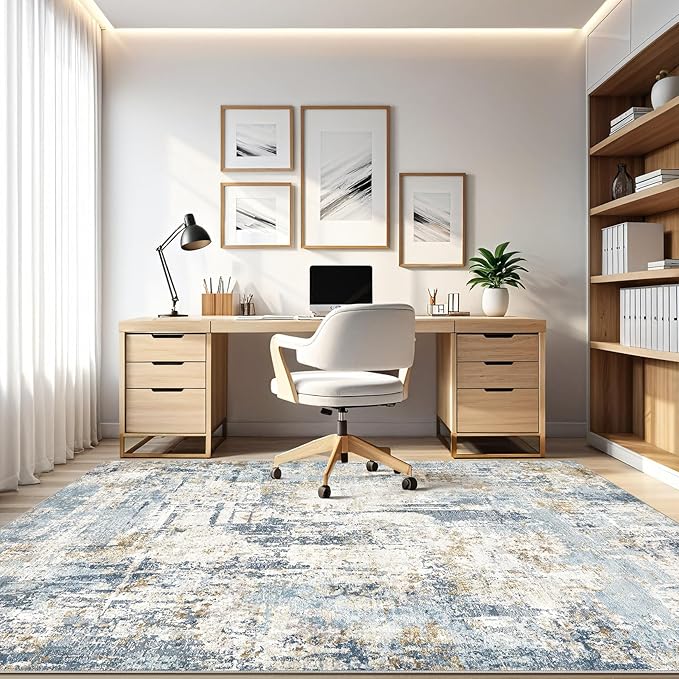 LOONGRUG 7x10 Area Rug Washable Large Neutral Modern Living Room Rugs | - Image 7