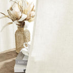 Joydeco Linen Curtains 2 Panel Set, Light Filtering, Ivory on Linen Curtains 96 - Image 5