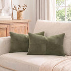 Fancy Homi 2 Packs Olive Green Lumbar Decorative Throw Pillow Covers 14x24 Inch - Image 7