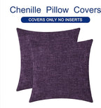 CaliTime Decorative Couch Throw Pillow Covers 22 X 22 Inches Plum Purple | Pack - Image 6