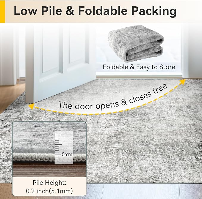 RELEANY Washable Round 6ft Area Rug - Image 7