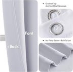 MIULEE Blackout Curtains for Bedroom 2 Panels 55x68 Inch Long Greyish White | - Image 4