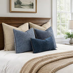 MIULEE Decorative Couch Throw Pillow Covers 16x16 in Dark Grey Blue 2 Pack | - Image 6