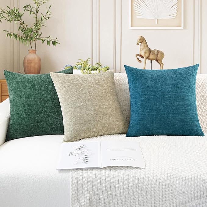 CaliTime Decorative Couch Throw Pillow Covers 26 X 16 Inches Dark Green | Pack - Image 5