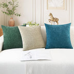 CaliTime Decorative Couch Throw Pillow Covers 20 X 20 Inches Ocean Blue | Pack - Image 5