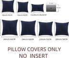Fancy Homi 2 Packs Navy Blue Decorative Throw Pillow Covers 20x20 Inch - Image 8