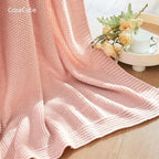 CozeCube Pink Seed Stitch Throw Blanket 60"x80", Farmhouse Decor | Blanket - Image 5