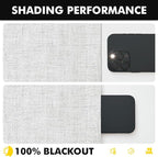 MIULEE 100% Blackout Linen Curtains 42 x 84 Inch Heathered White 2 Panels | - Image 7
