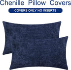 CaliTime Decorative Couch Throw Pillow Covers 26 X 16 Inches Navy Blue | Pack - Image 6