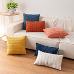 Aegero Corduroy Decorative Throw Pillow Covers 14x36 InchSoft Striped Pillow - Image 6