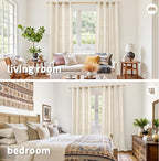 YoungsTex Linen Curtains 98 Inch Length - Image 2