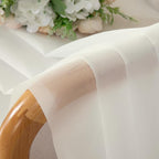 Ivory Sheer Curtains 48 Inch Length 2 Pcs, Rustic Farmhouse Curtains - Image 9