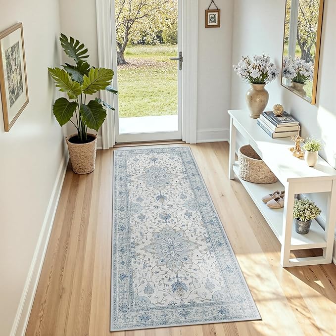 RELEANY Washable Area Rug, Runner 2'x5', Water Repellent, Pet Friendly by RELEANY