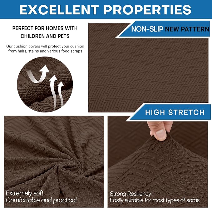 XINEAGE 2026 New 4 Pieces Extra Large Couch Covers - Image 5