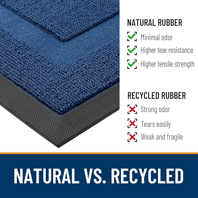 OLANLY Front Door Mat Outside 59x23, All-Season Heavy-Duty Rubber Doormat | - Image 3