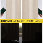 NICETOWN 100% Blackout Curtains 63 inch Length, Rod Pocket & Back Tab Thermal - Image 5