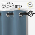 NICETOWN Smoky Blue Blackout Curtains 63 inches Length - Image 2