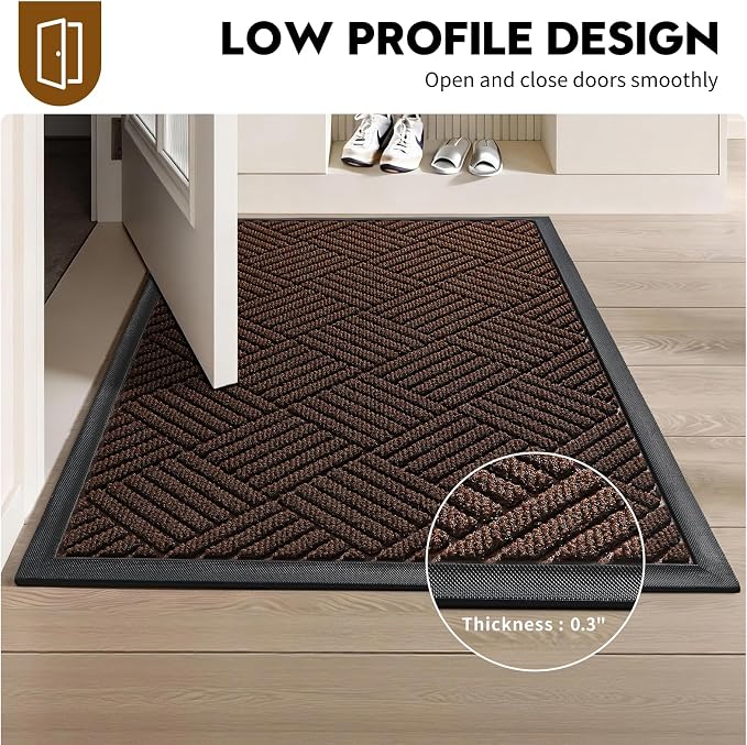 Front Door Mat, Heavy Duty Waterproof Doormat 31.5"x20", Stain Fade Resistant - Image 6