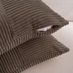 Fancy Homi 2 Packs Dark Brown Decorative Throw Pillow Covers 12x12 Inch - Image 4