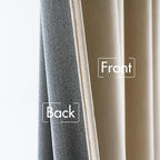 MIULEE Velvet Curtains 52x108 inches 2 Panels Beige Blackout Curtains | Luxury - Image 6