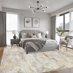 10x14 Area Rug Living Room: Modern Washable Indoor Soft Carpet Taupe | - Image 3