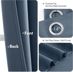 MIULEE Blackout Curtains for Bedroom 2 Panels 55 x 68 Inch Long Stone Blue | - Image 4