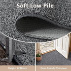 5x7 Black/White Area Rug Washable Non-Slip Soft - Image 5
