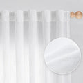 MYSKY HOME White Curtains for Living Room 1 Panel, Semi Sheer Curtains & Drapes by MYSKYHOME