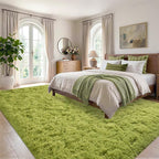 6x9 Large Green Fluffy Soft Area Rug Non-Slip - Image 3