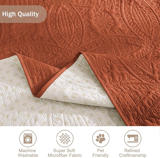 Soft Quilted Couch Cover with Pockets - Image 7