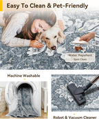 RELEANY Washable Area Rug, Runner 2'x10', Water Repellent, Pet Friendly - Image 6
