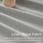 Topfinel 92 Inch Linen 100% Blackout Curtains 2 Panels - Image 2