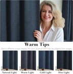 H.VERSAILTEX Linen Blackout Curtains 96 Inches Long 100% Absolutely Blackout - Image 5