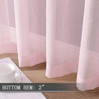 Tollpiz Sheer Curtain Linen Textured Living Room Curtains Sheer Light Filtering - Image 4