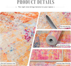 2x6 Washable Runner Rug：Modern Abstract Soft Carpet Galaxy Haze | - Image 5